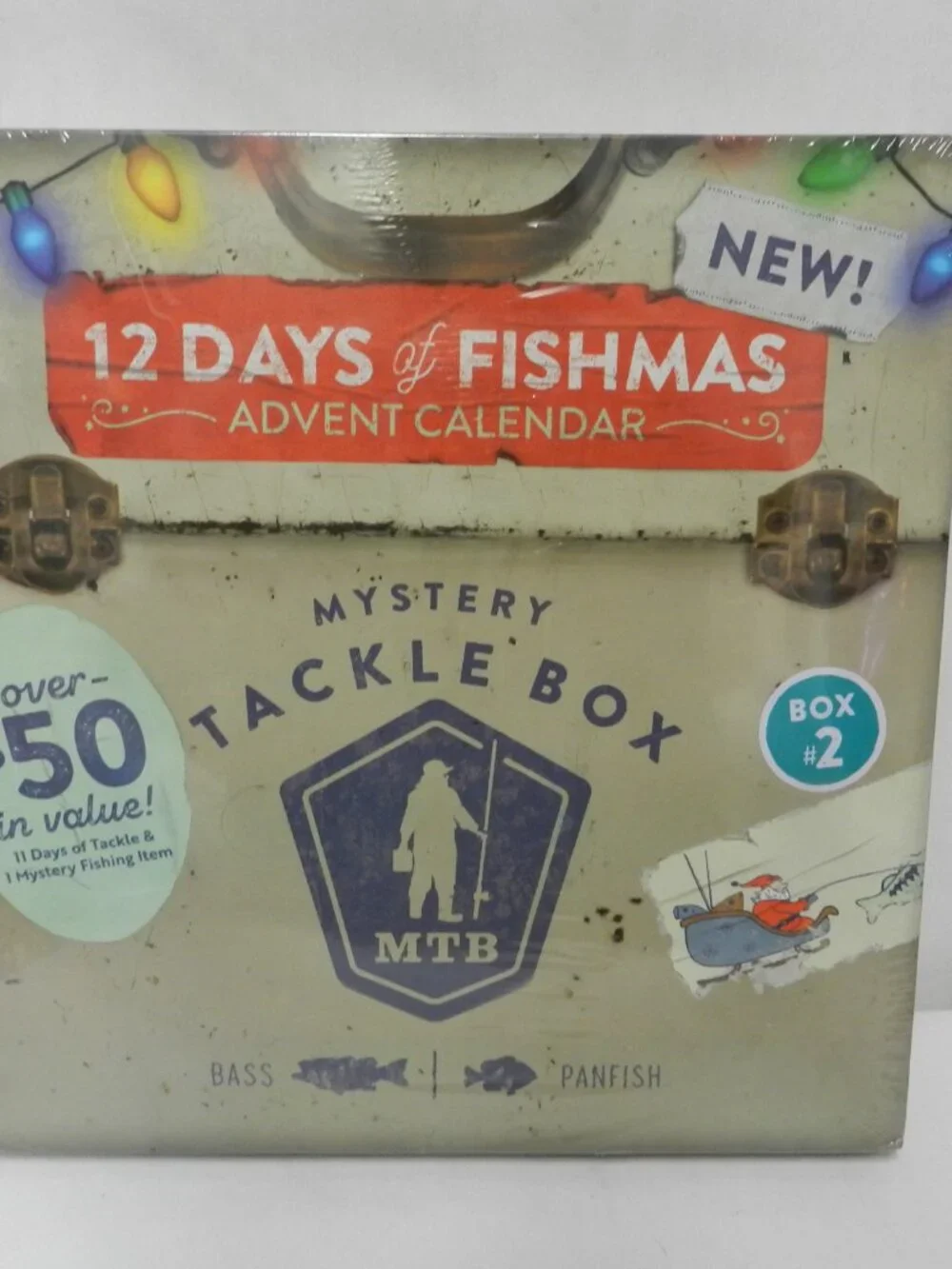 12 Days of Fishmas Christmas Advent Calendar Tackle Box Bass Panfish #2 NWT NEW